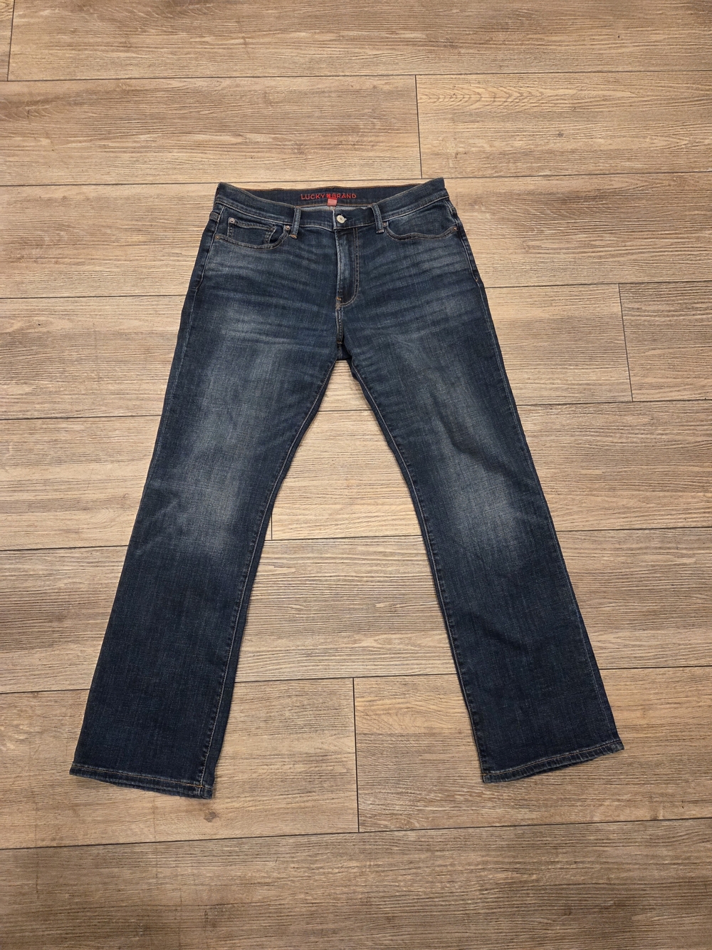 Lucky Brand Men's Dark Blue Straight Jeans